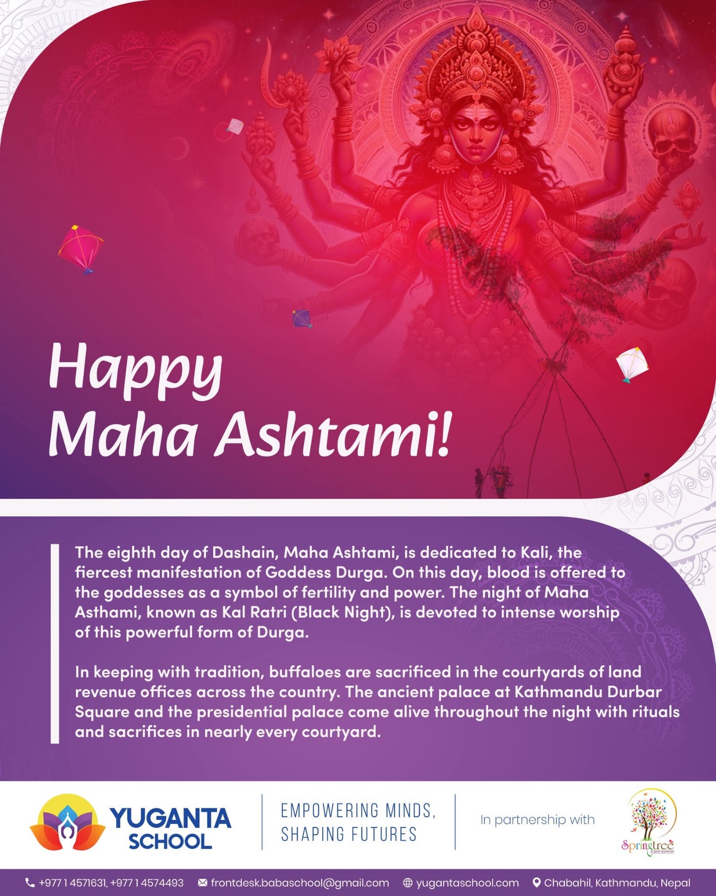 Springtree - Happy Maha Ashtami! The eighth day of Dashain, Maha ...