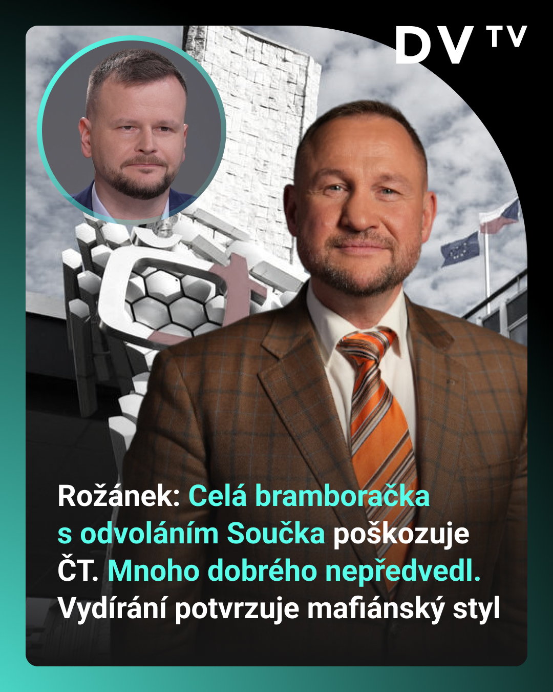 DVTV - 💬| „Pravděpodobnost odvolání Součka z postu generálního ředitele ...
