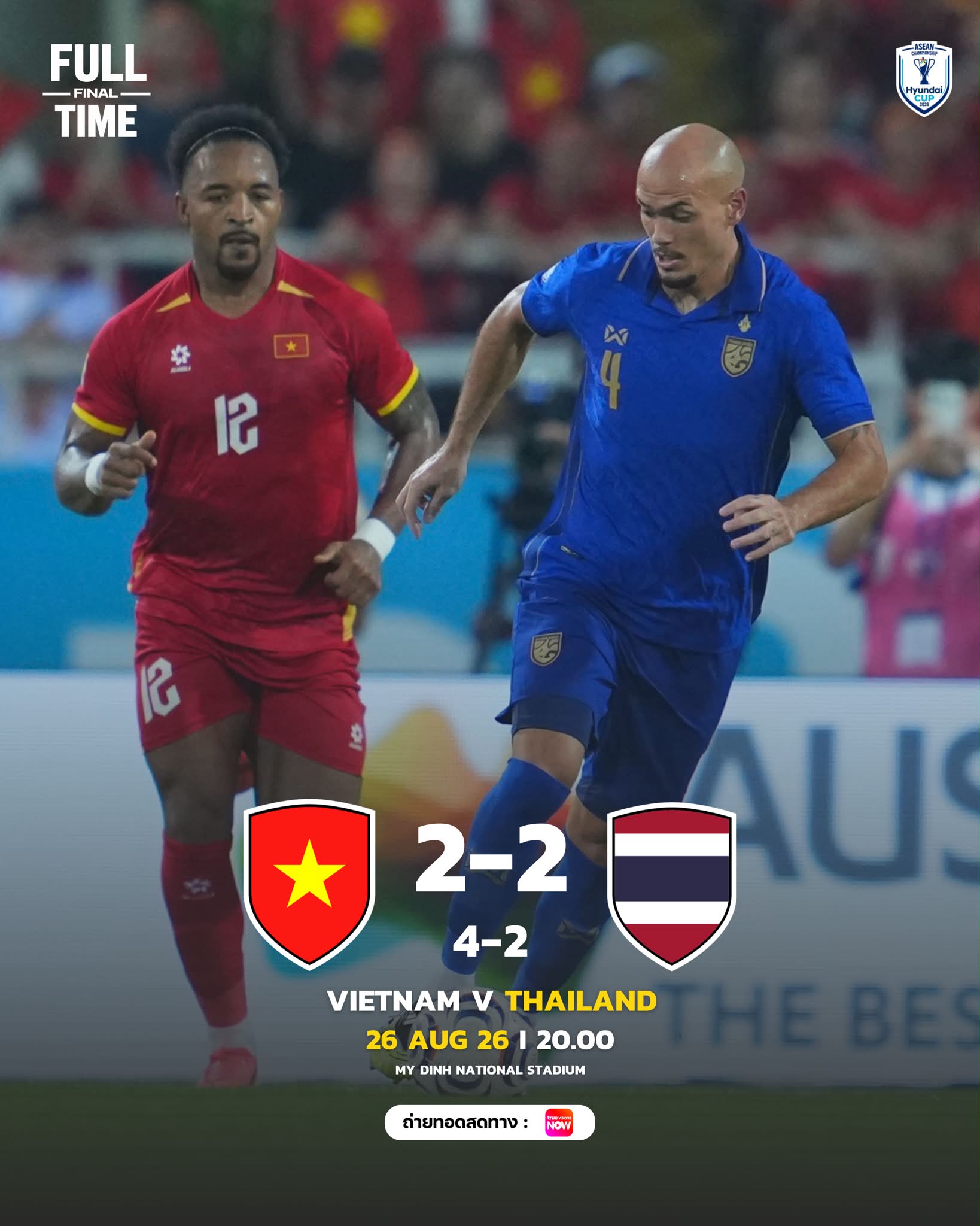 ขอบคุณนักฟุตบอลทีมชาติไทยทุกคน 🙏🏻❤️ ลุยกันต่อทัวร์นาเมนต์ต่อไป! 💪🏻🇹🇭