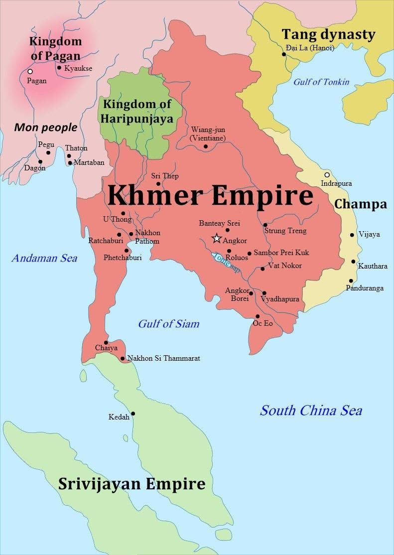 Geography - The Khmer Empire around 900 CE. . . .... | Facebook