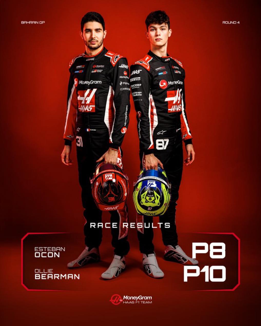F1 - Haas雙得分，而且Bearman還是從最後一位起跑。 | Facebook