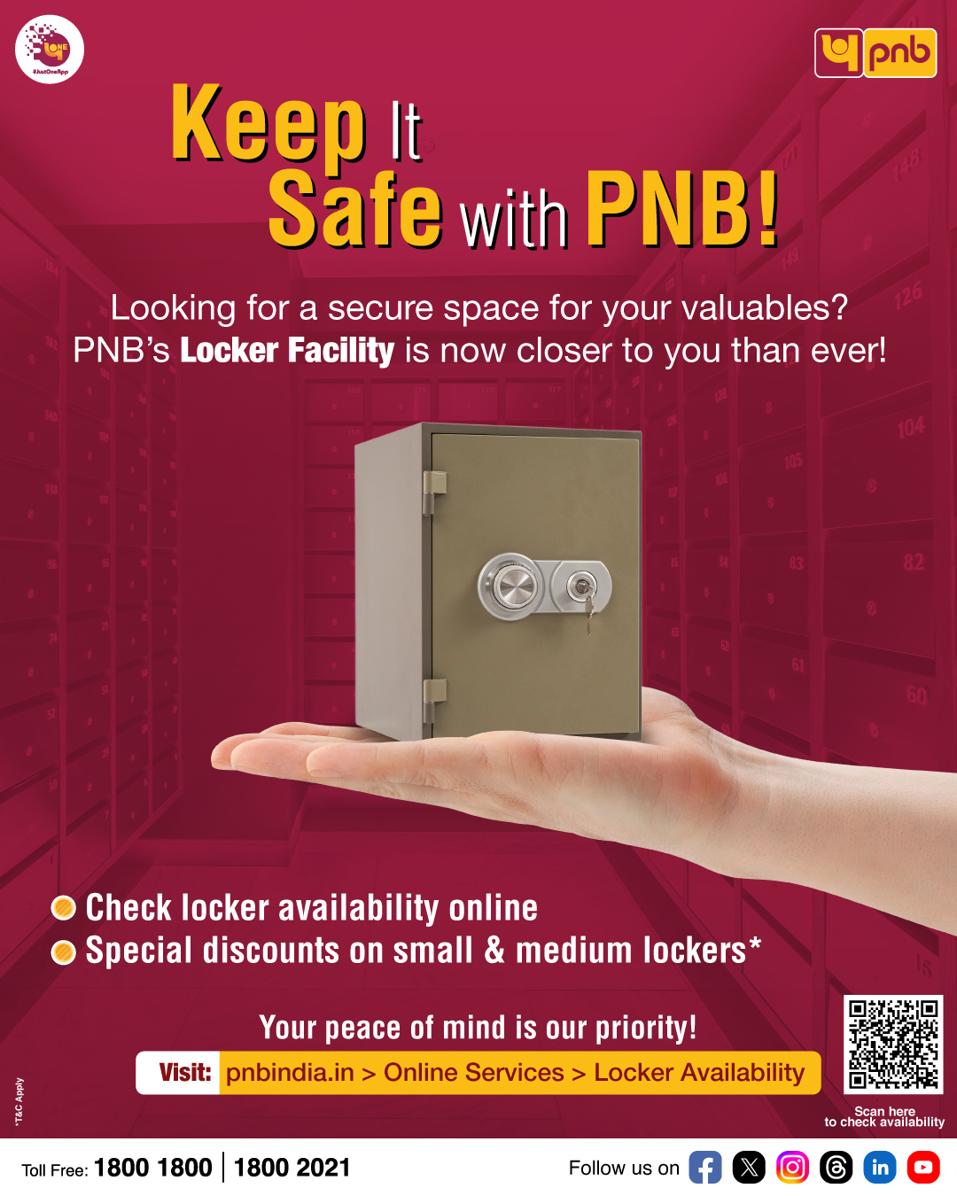 Punjab - Avail PNB's Locker Facility & keep your valuables safe with ...