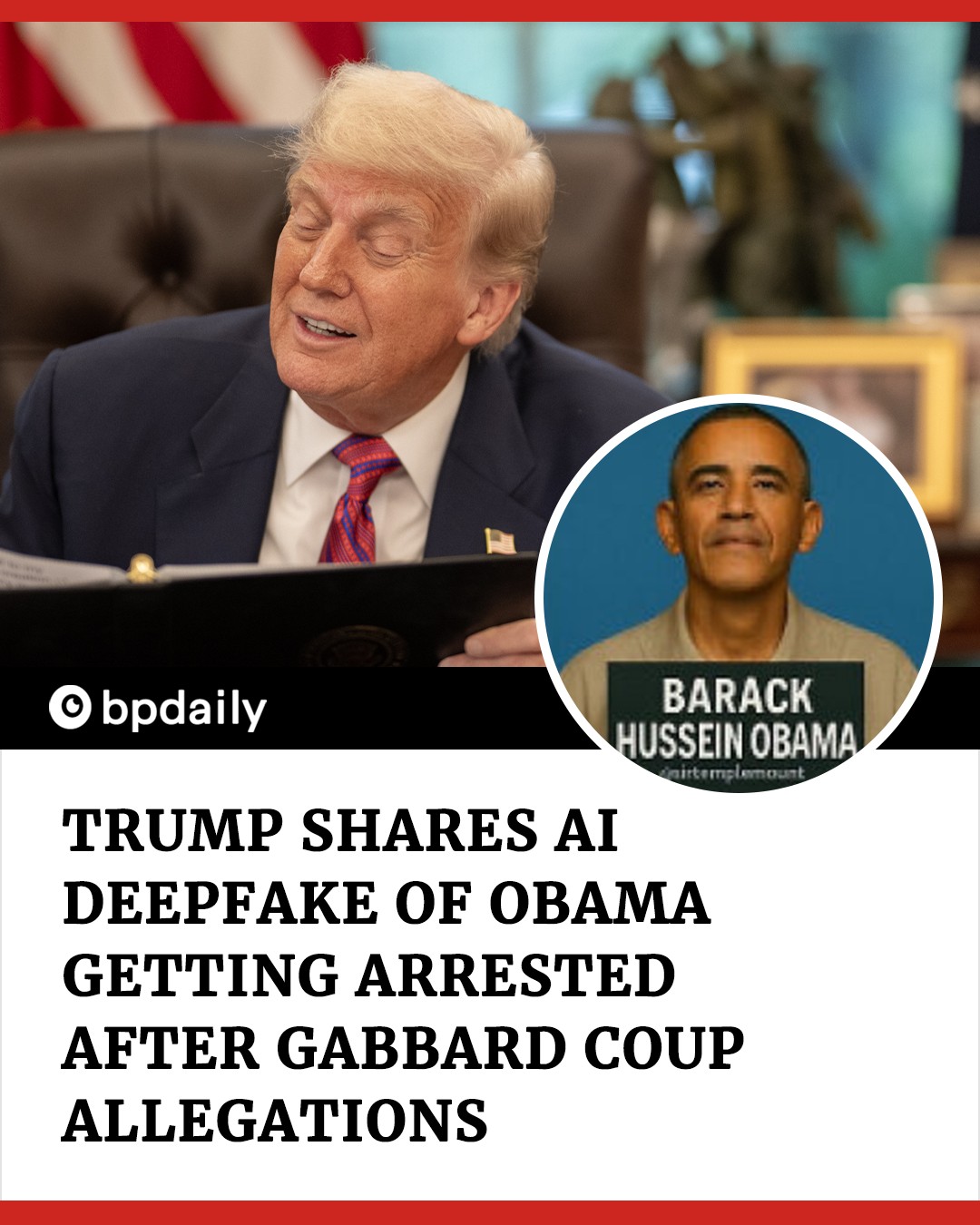 Liberal - Trump shares AI deepfake of Obama getting arrested after ...