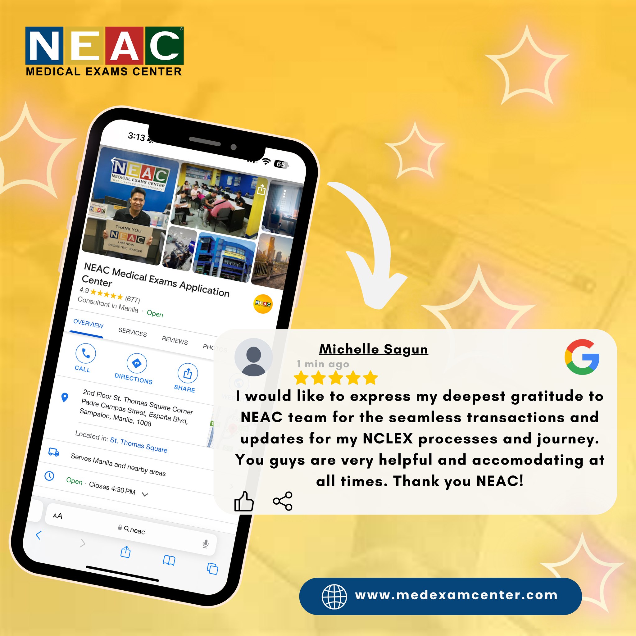 NEAC Medical Exams Application Center | Manila