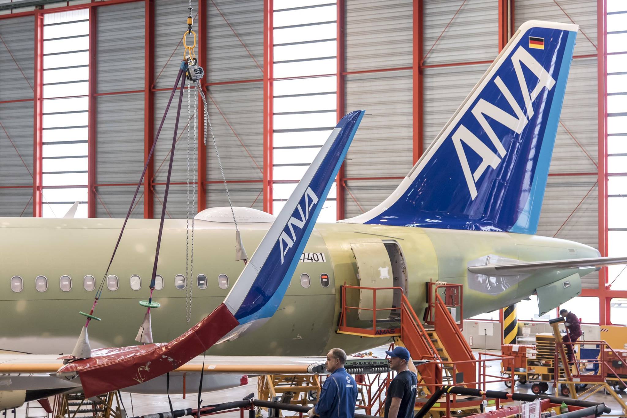 ANA飛行機写真】 A320neo 初号機の塗装が完了しました☆ ANAグループ