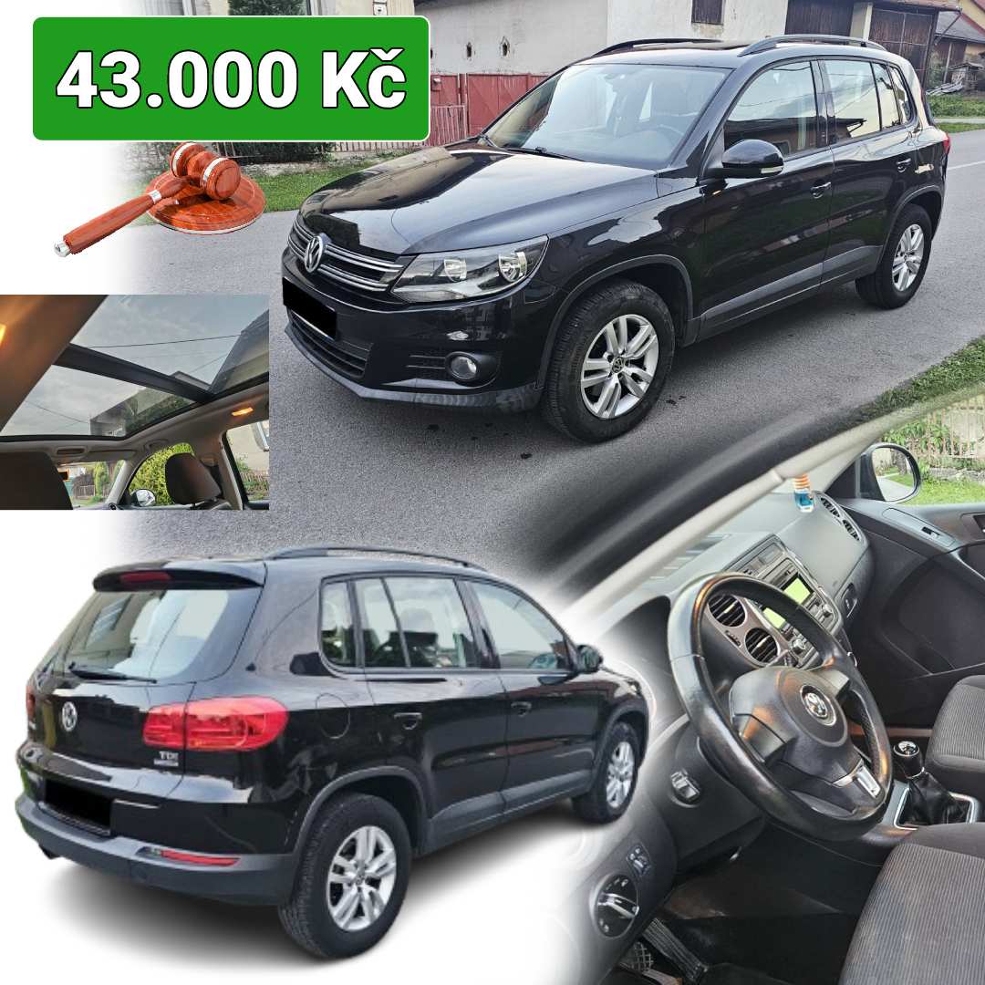 Dražby - Volkswagen Tiguan 2.0 TDi - 43.000 Kč ️ https://www.extrh.cz ...