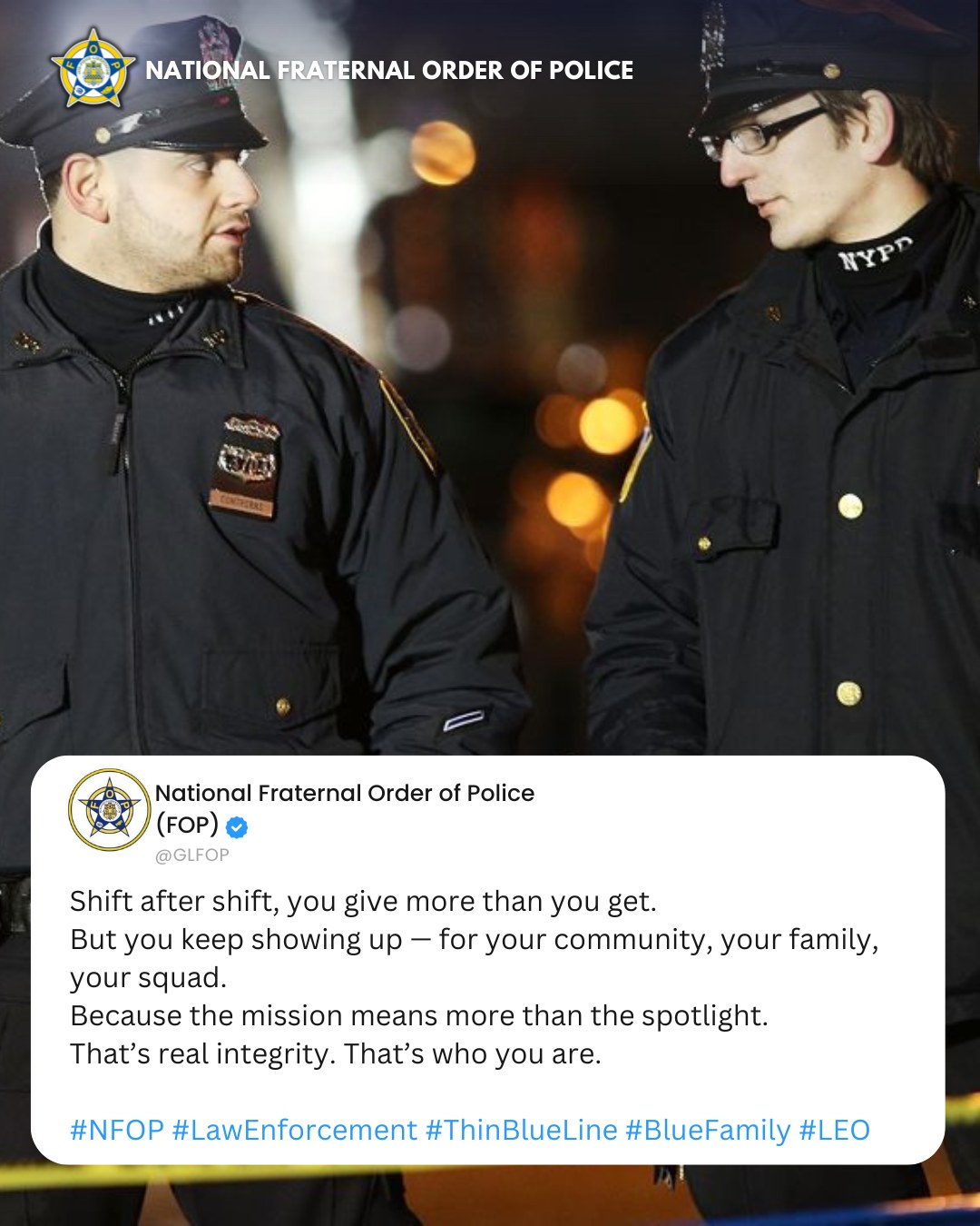 National - Shift after shift, you give more than you take. You show up ...