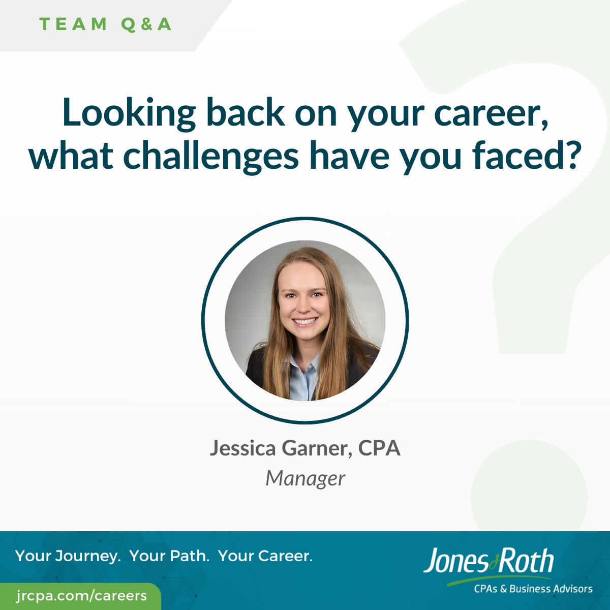 Jessica shares her challenges:... - Jones & Roth Careers | Facebook