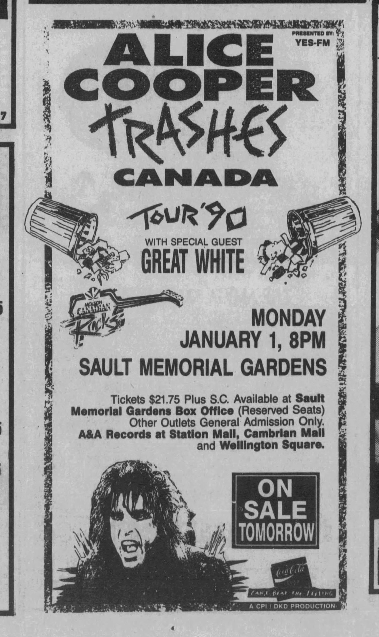 Alice Cooper's Trashes the World tour in Sault Ste. Marie