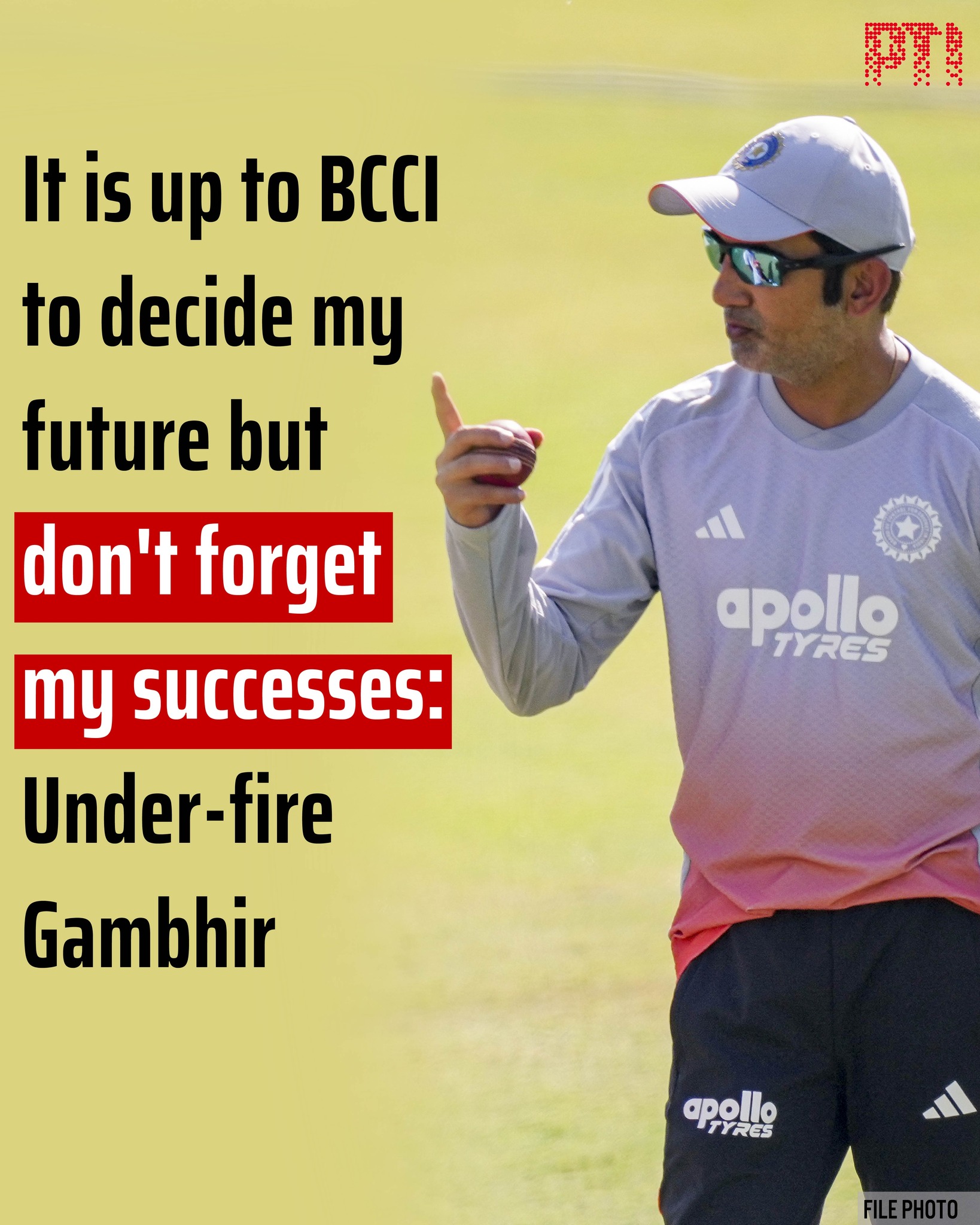 Under-fire India head coach Gautam Gambhir on Wednesday said it 