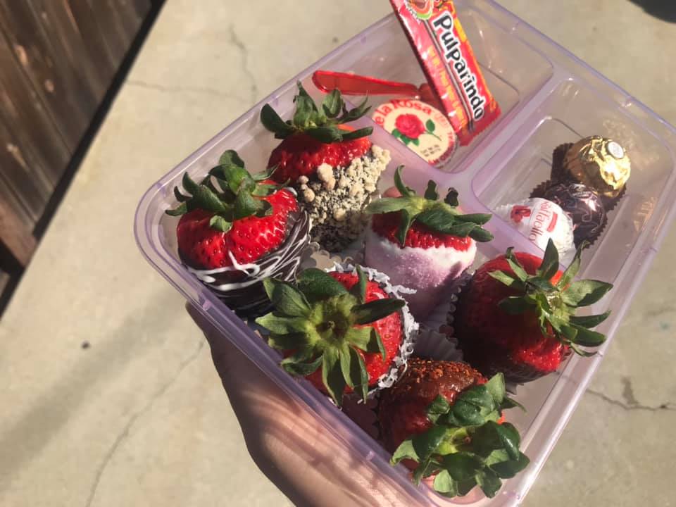 Handcrafted chocolate-covered strawberries for Mother's Day in