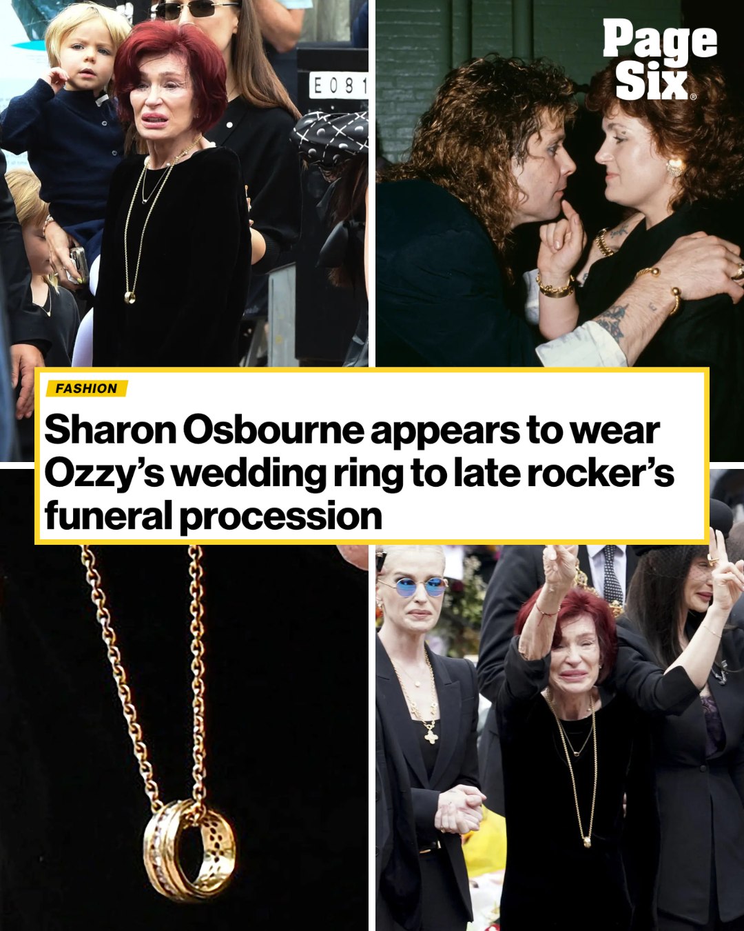 Page Six - A grief-stricken Sharon Osbourne appeared to... | Facebook
