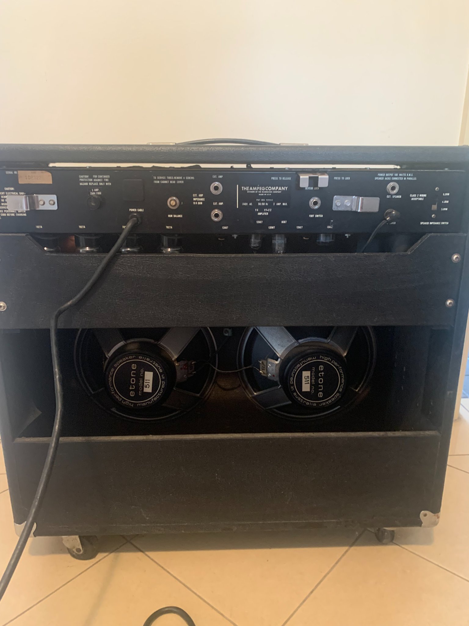 AMPEG VT-22 Amplifier - Guitar Amplifiers - Sydney, Australia ...