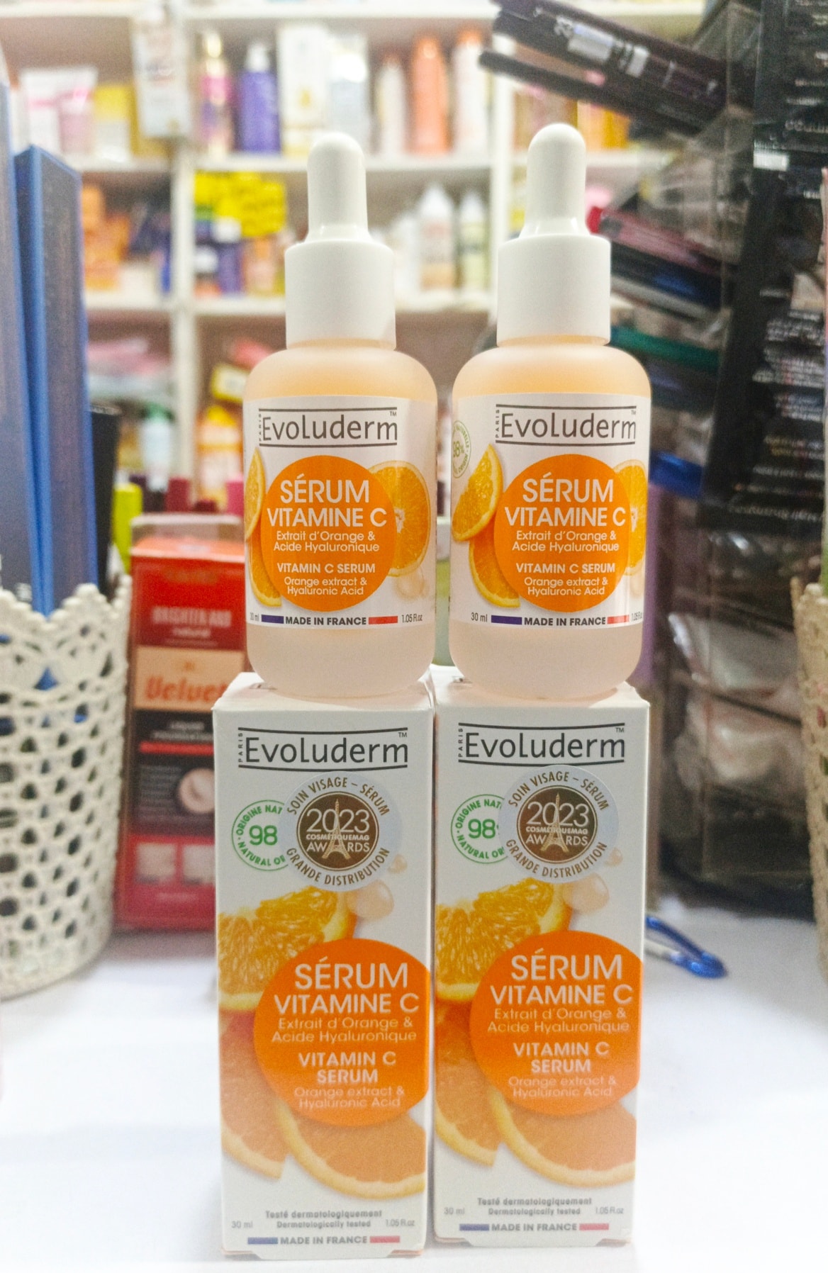 Sérum Visage Vitamine C Evoluderm - Enrichi En Extrait D'Orange Et Acide Hyaluronique | Soin Anti-âge Neuf