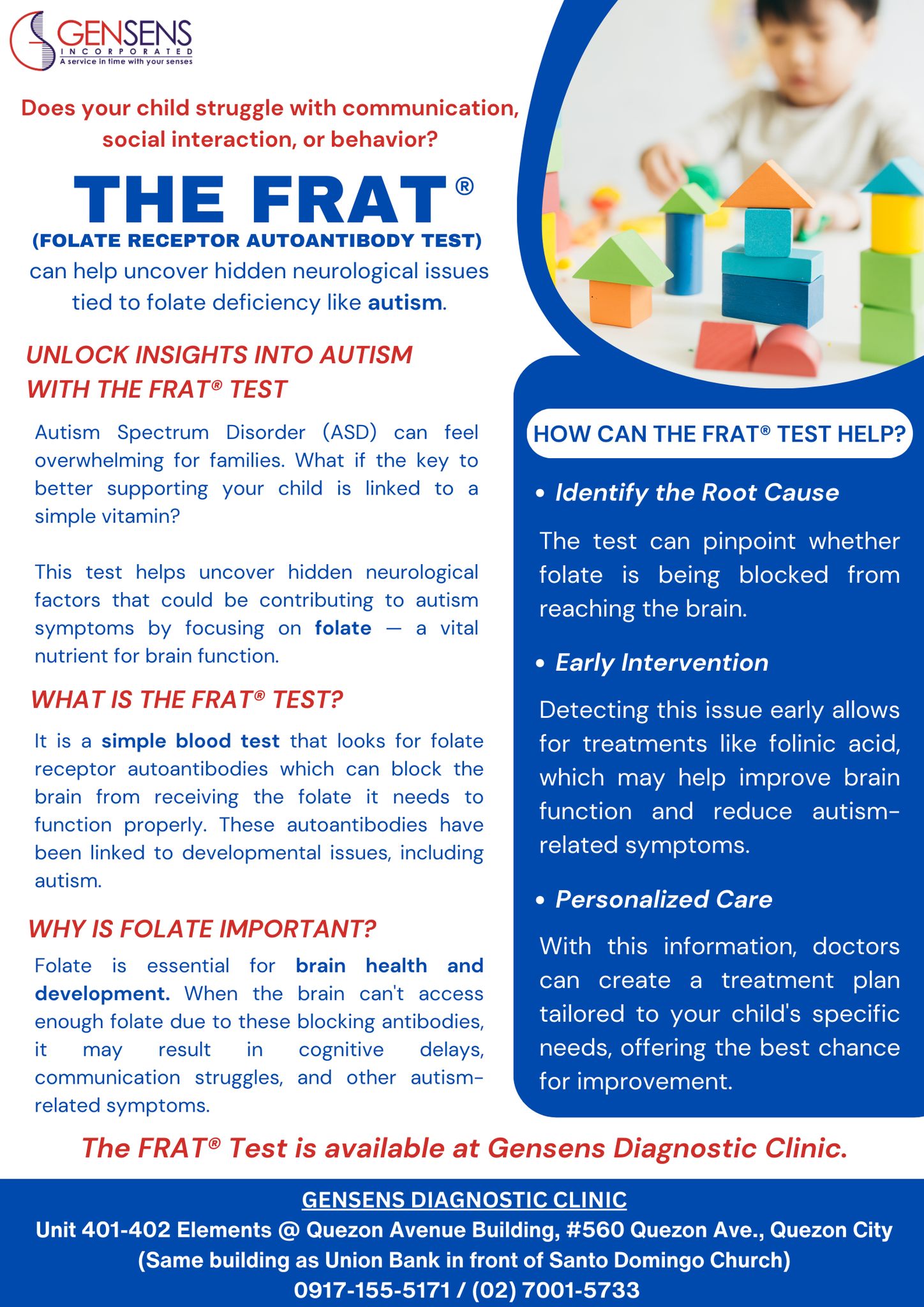 GenSens - April is Autism Awareness Month. Identify if folate is being ...