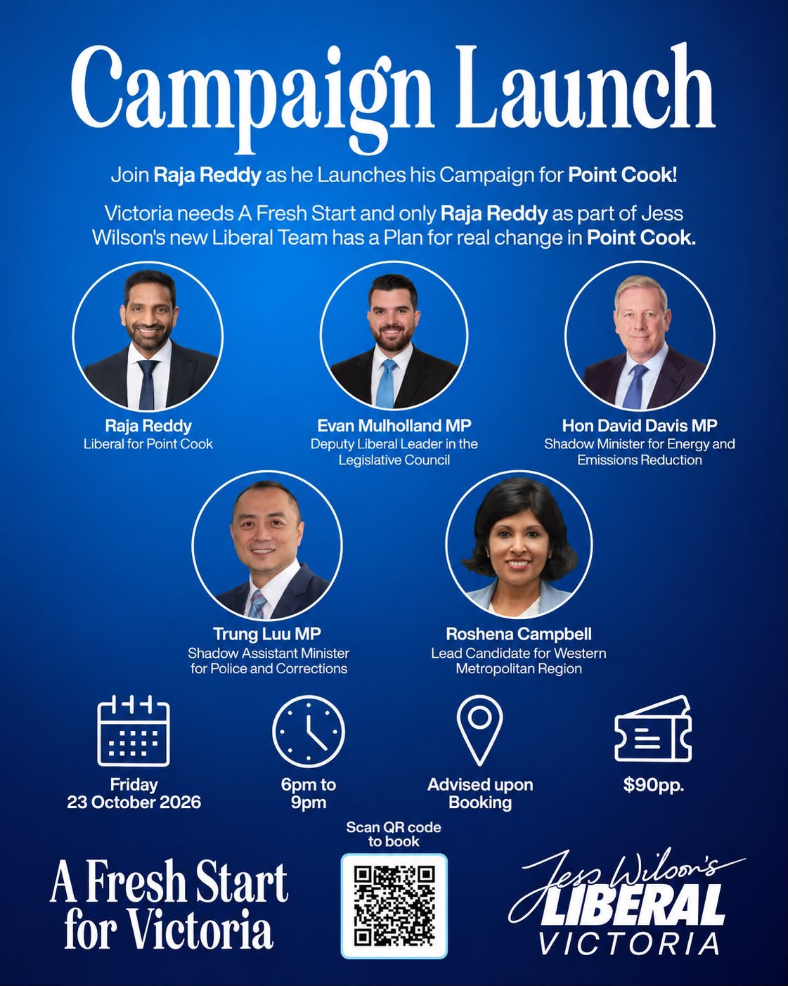Raja Reddy’s campaign launch for Point Cook!