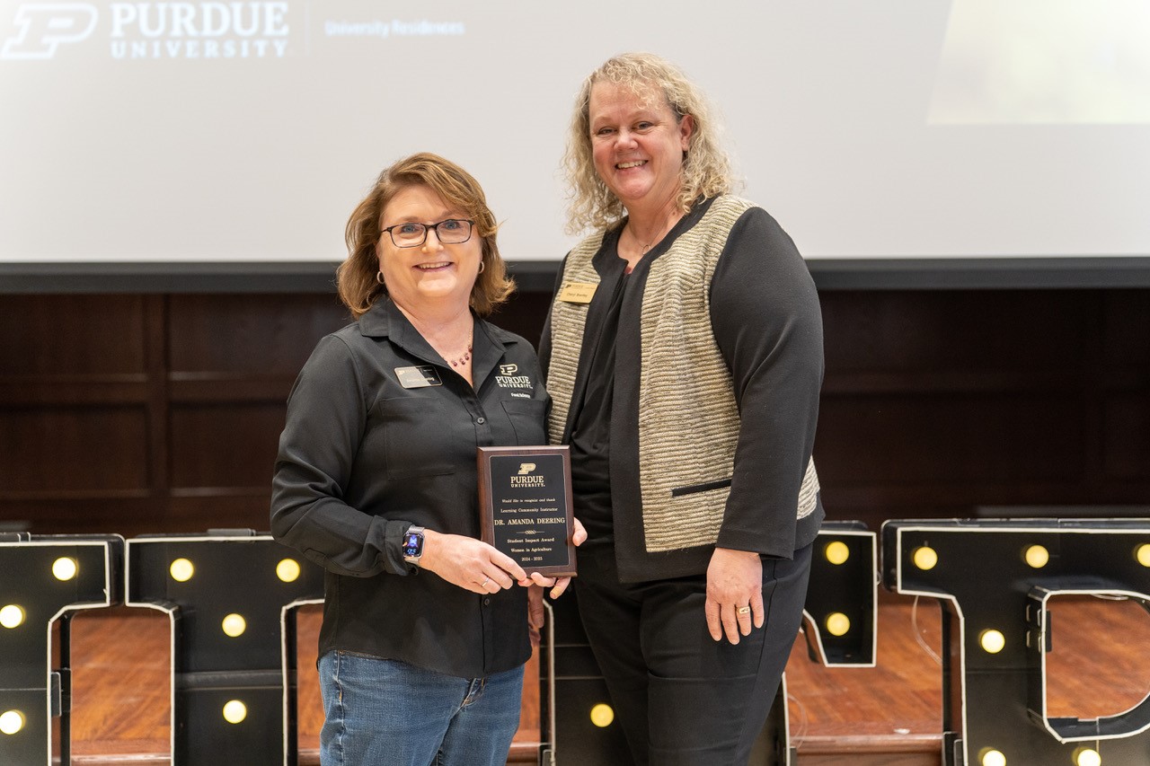 Purdue - Dr. Amanda Deering received the Student Impact Award last week ...