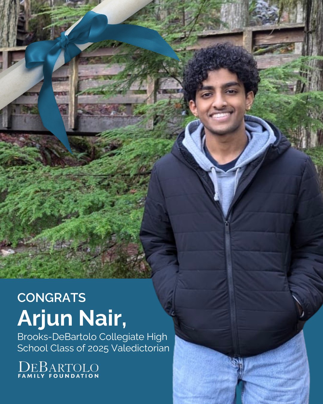 🎓👏 Congratulations to Arjun... - DeBartolo Family Foundation | Facebook