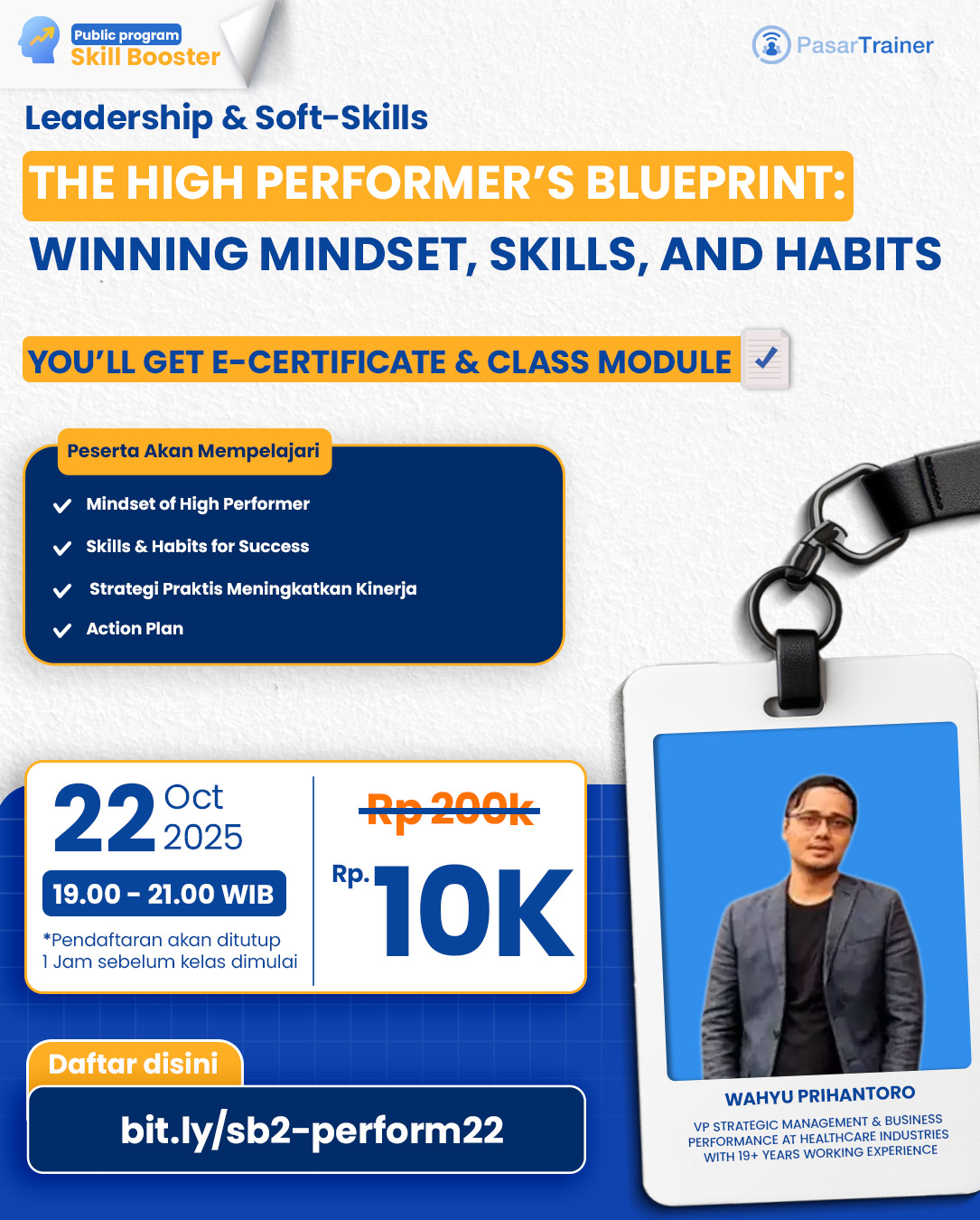 PasarTrainer - 💼 Punya target jadi high performer di tempat kerja ...