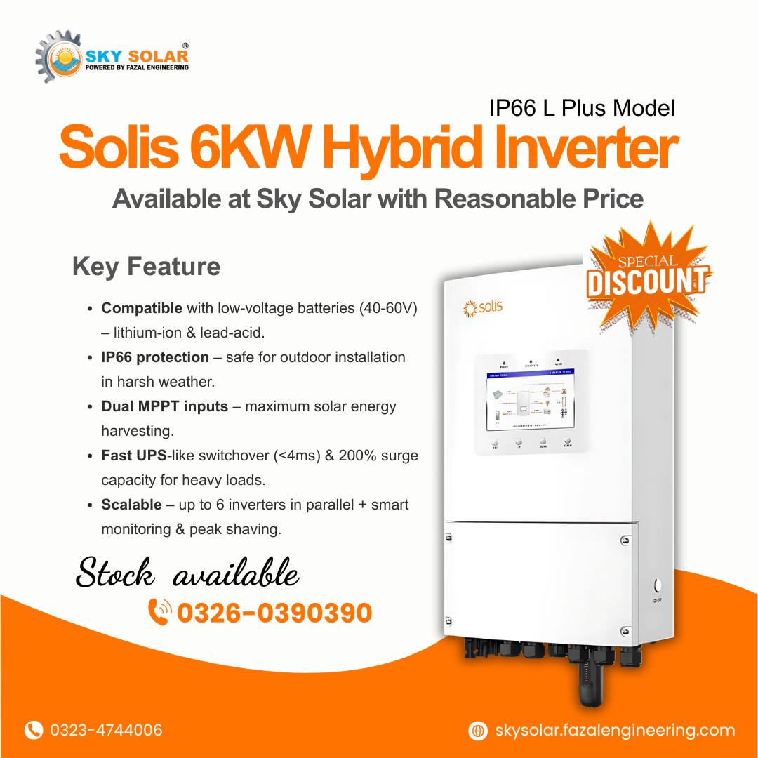 Sky - Solis 6KW IP66 L-Plus Hybrid Inverter ⚡ Now Available at Sky ...