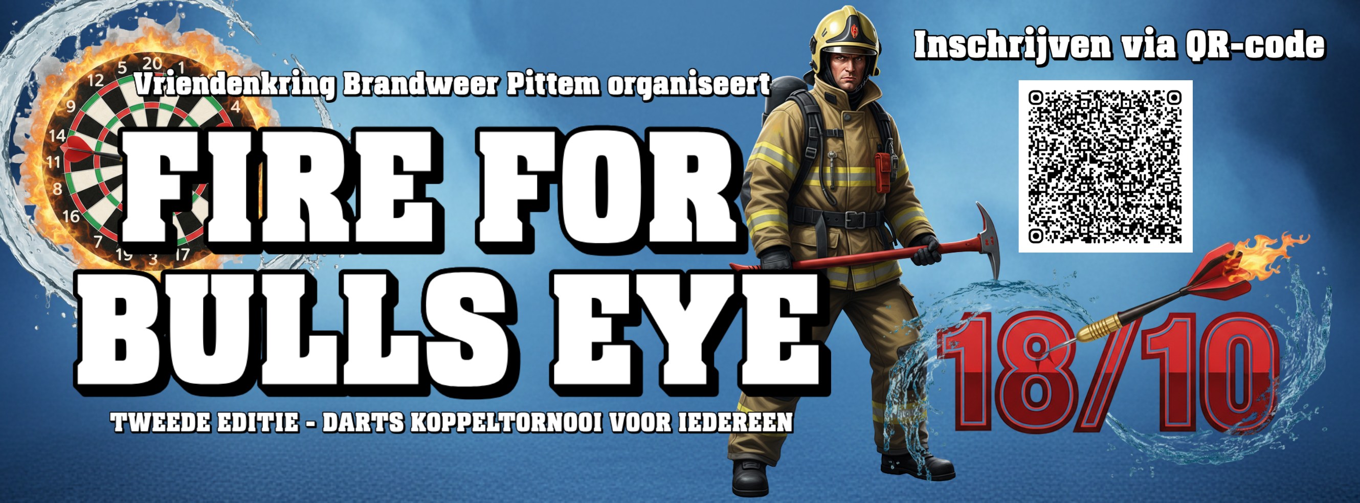 Fire for Bullseye - Dartstornooi Brandweer Pittem
