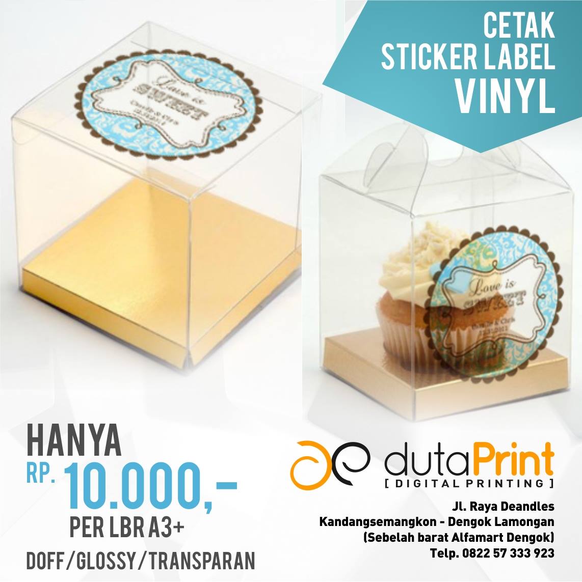 DutaPrint - Bingung cetak stiker transparan/vinyl yang tahan air dan ...
