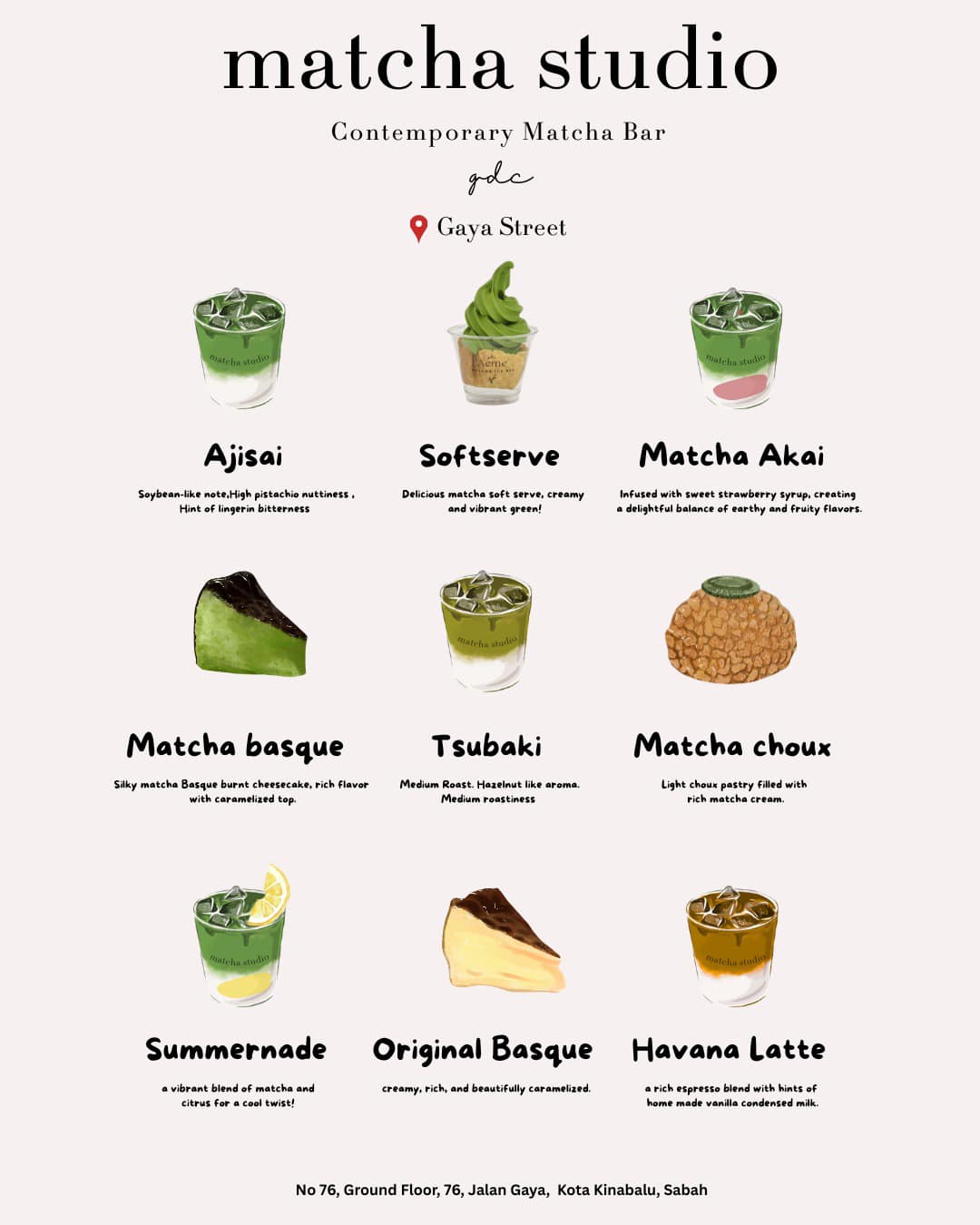 📍 Gaya Street menu Located same... - Matcha Studio by GDC | Facebook