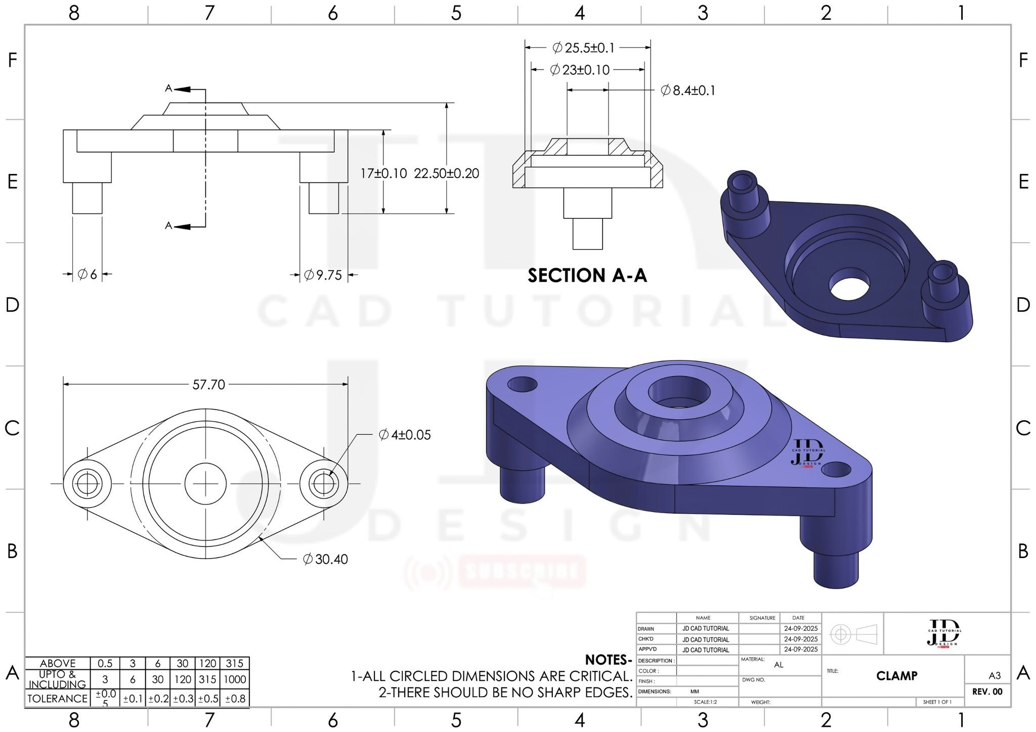 Jd - 3D Drawing For Practice. CAD file is uploaded on my Telegram ...