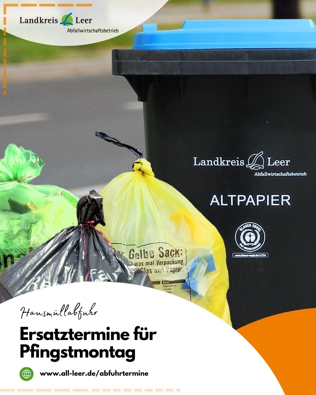 Landkreis - Keine Hausmüllabfuhr am Pfingstmontag, 9. Juni 🚛🚮 Statt am ...