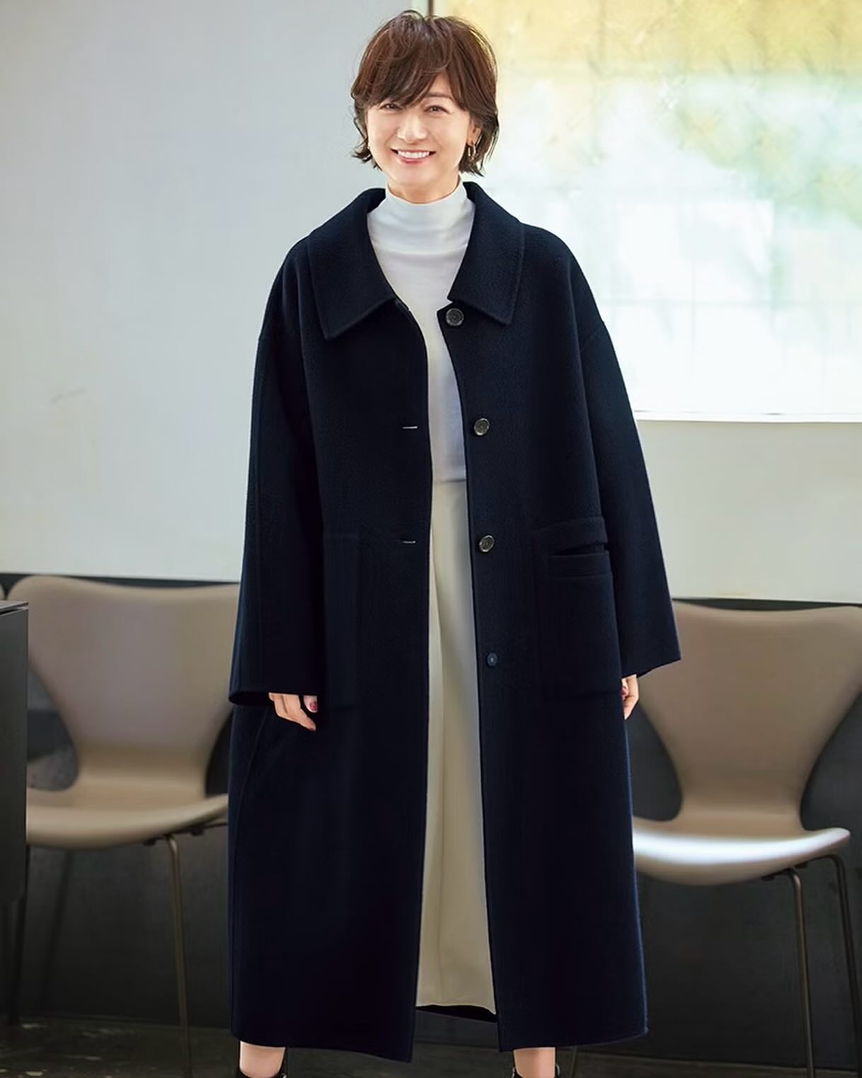 毎年ご好評いただく DoCLASSEのウールリバーコートが、 カシミヤ混率を