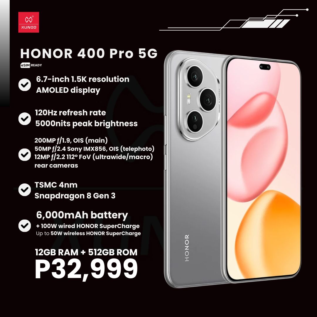 HONOR 400 Pro 5G 12GB RAM/512GB ROM -... - XUNDD Philippines | Facebook