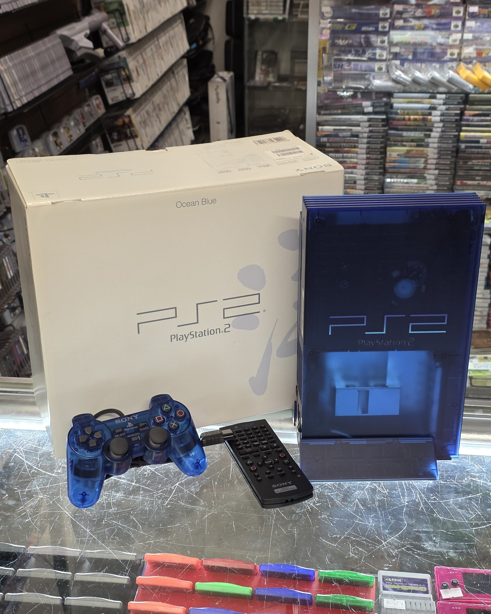 Japan exclusive ocean blue PlayStation 2 for sale