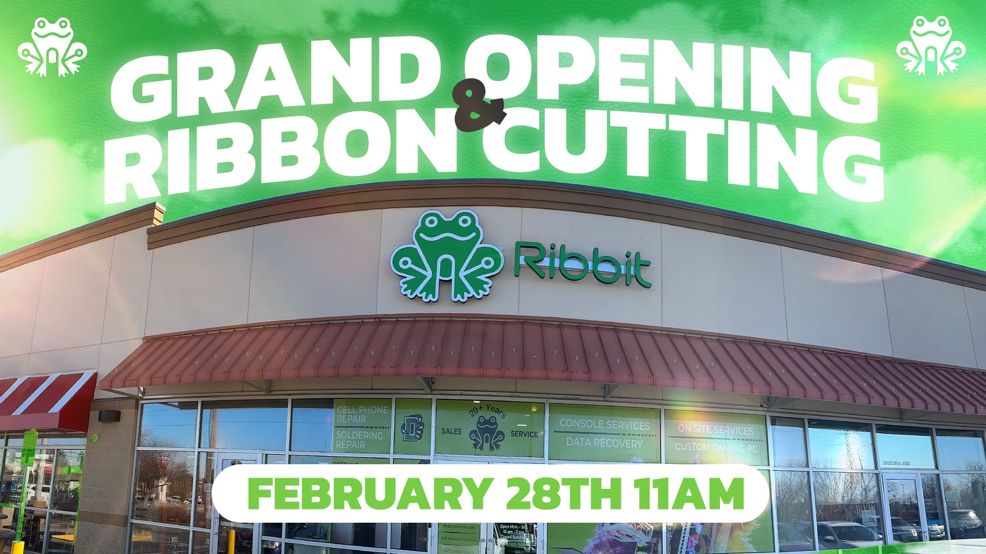Ribbit Computers in Derby- Grand Opening & Ribbon Cutting 🐸