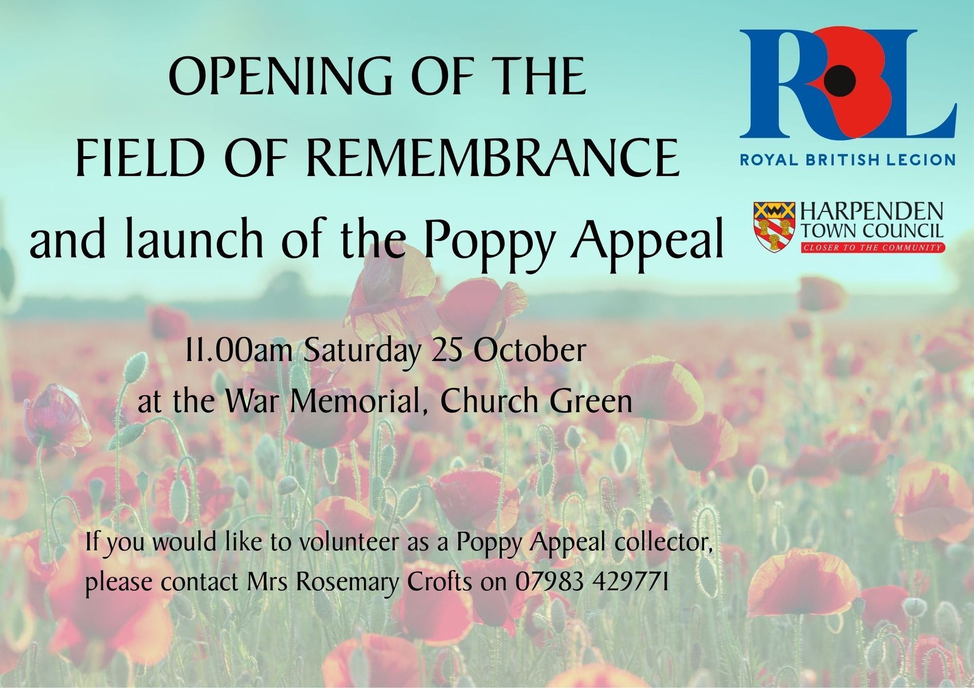 The Royal British Legion will be... - Harpenden Town Council | Facebook