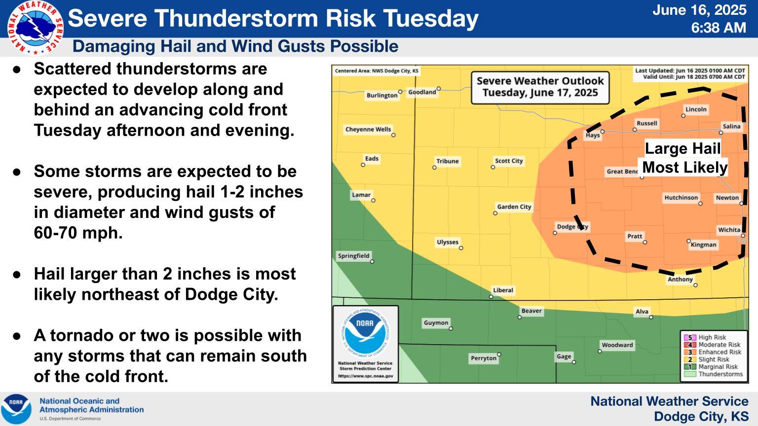 US - Scattered thunderstorms are expected to develop along an advancing ...