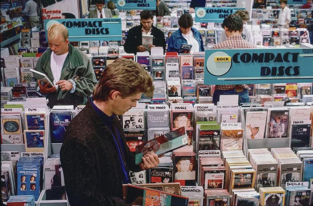 Historic - Buying compact discs at the record store in the 1980s | Facebook