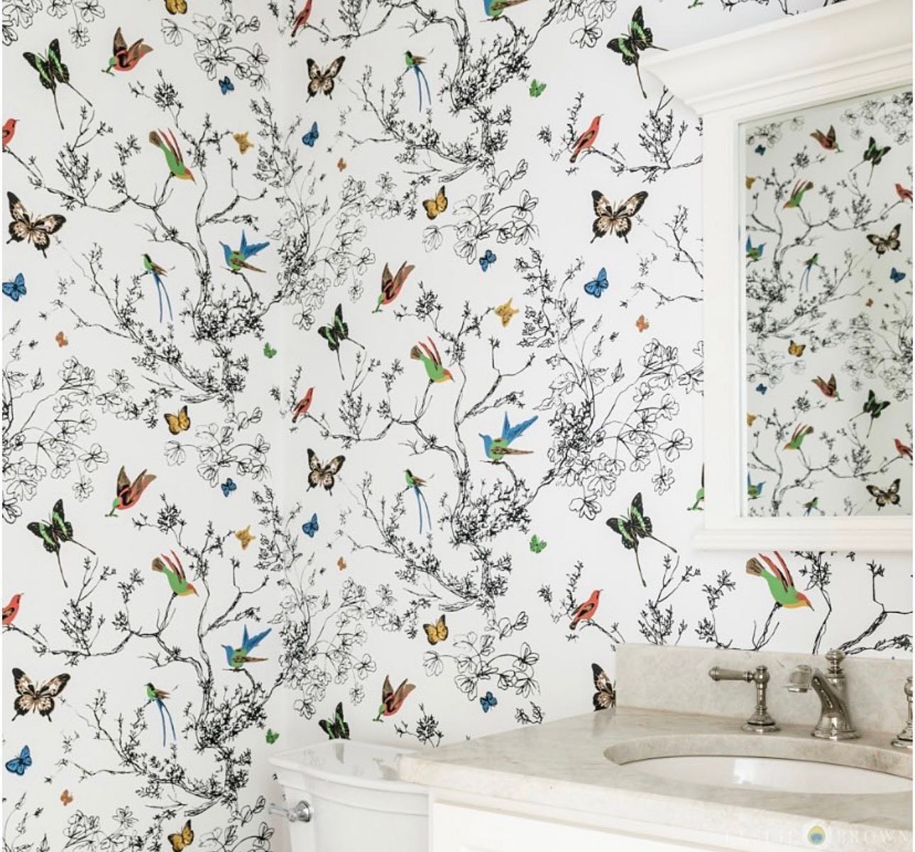 This iconic butterfly wallpaper... - Laura Greene Interiors | Facebook