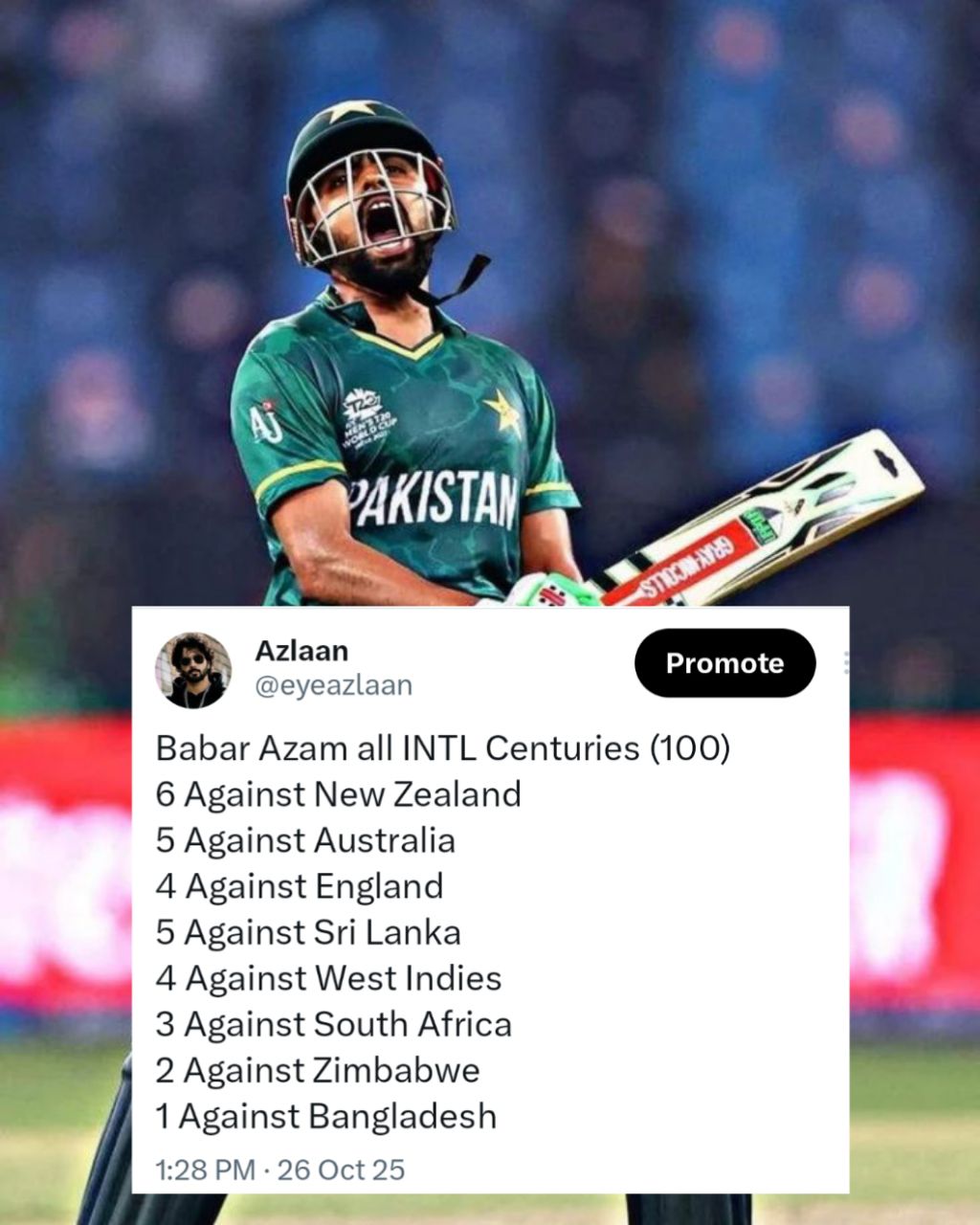 Azlaan - But MFs will call him zimbabar 😂 . . . #BabarAzam... | Facebook