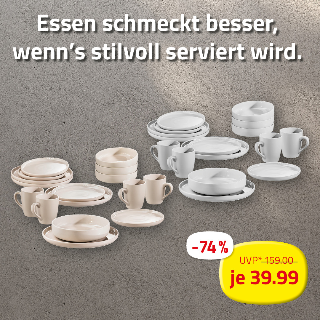 Essen schmeckt nicht nur im Mund, sondern auch fürs Auge.👀😍 👉 www.roller.de/1015055601 👉 www.roller.de/1015055600 Alle Preise sind gültig vom 29.06. – 05.07.2025. Nur solange der Vorrat reicht! #service #tafelservice #modern # geschirr #beige #