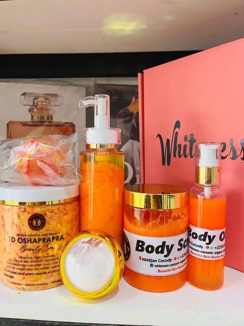Combo Savon + Crème Krystal Skin - éclaircissant, Vitamines, Pour Le Corps Et Visage