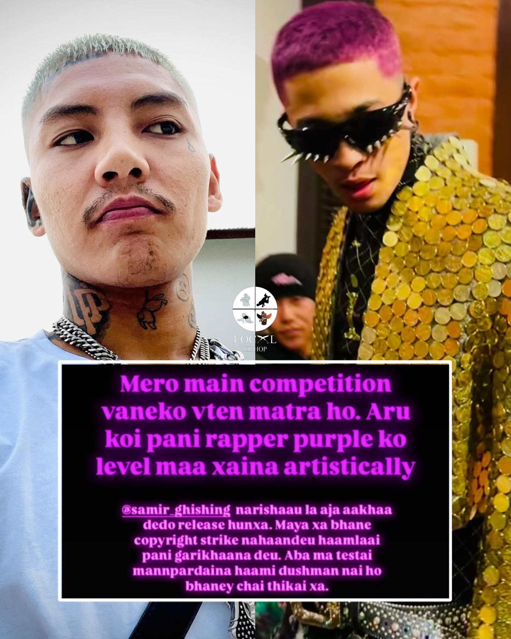 Local - Just in; Rapper Purple Confirmed that Vten is only his ...
