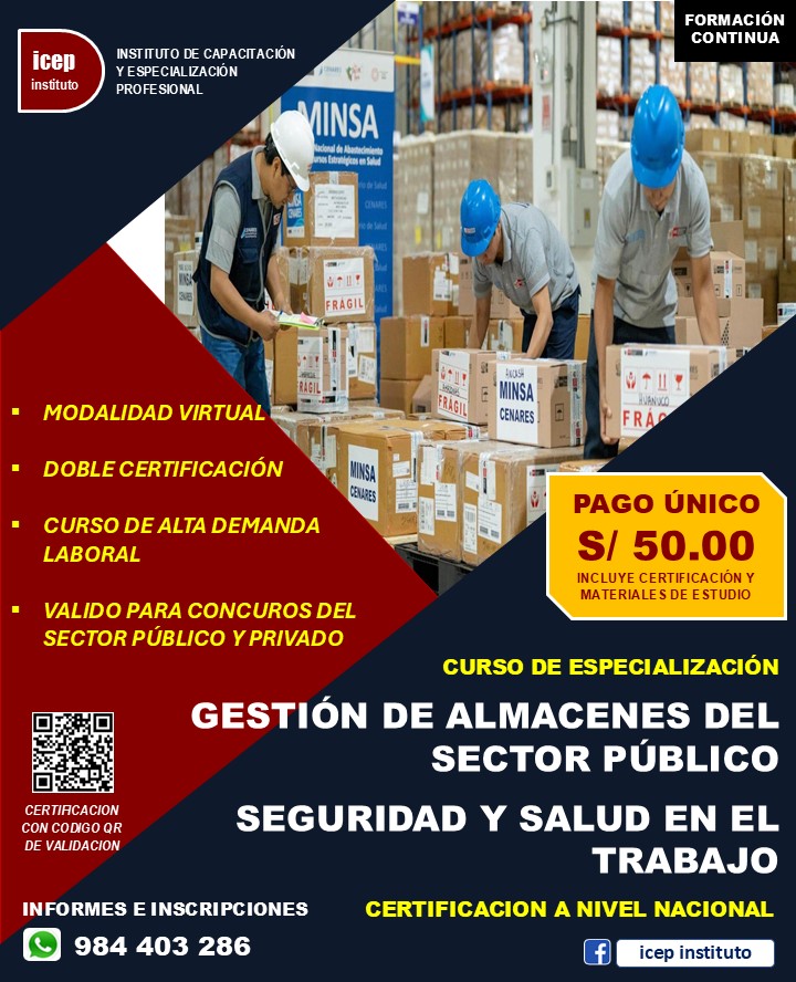 ICEP - CURSO DE ESPECIALIZACIÓN 🎓 DOBLE CERTIFICACION: 📌 GESTIÓN DE ...