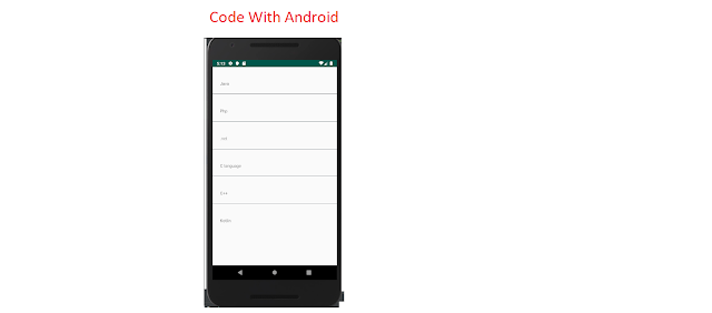 ListView Example In Android Studio... - Code With Android | Facebook