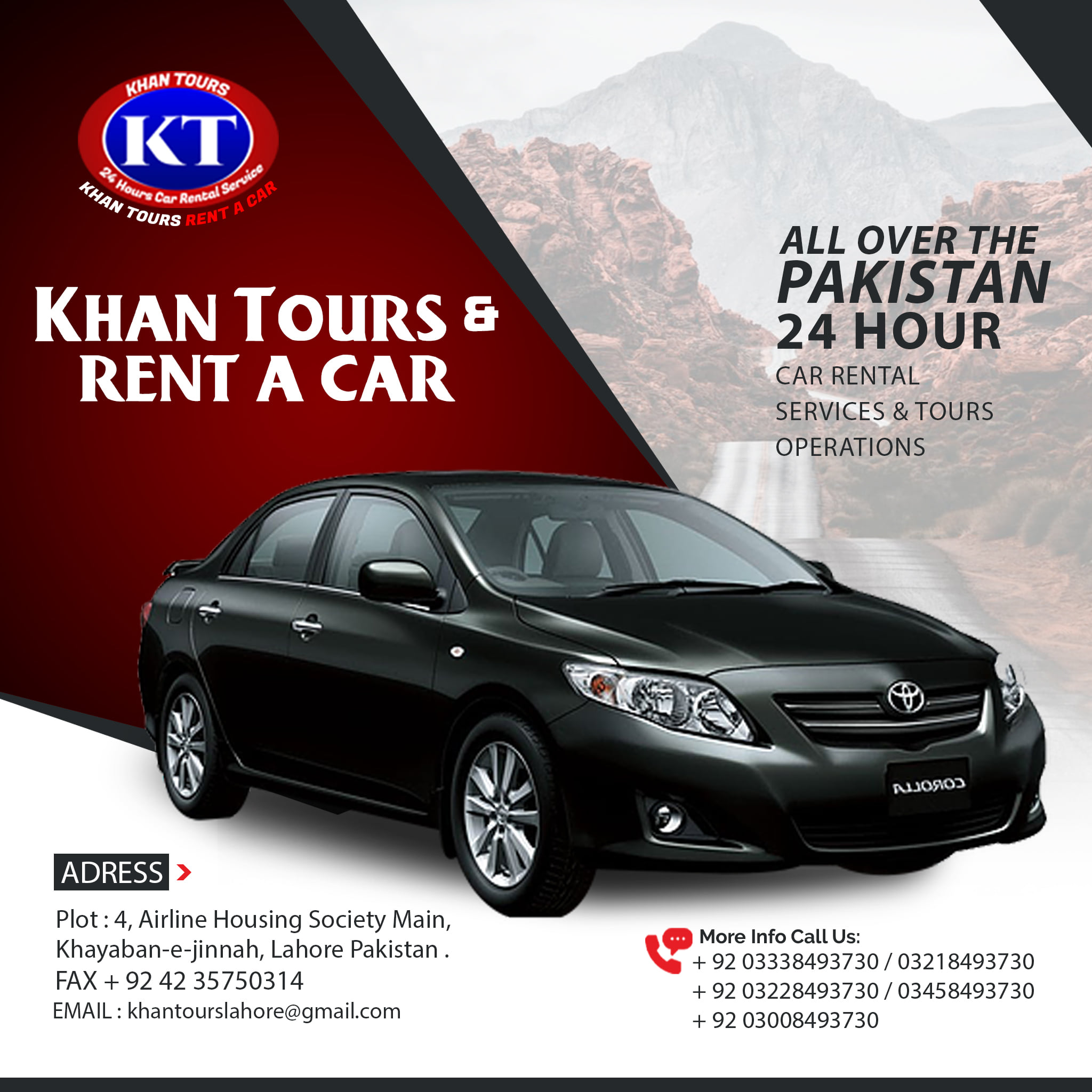 KHAN TOURS & Rent-A-Car | Lahore