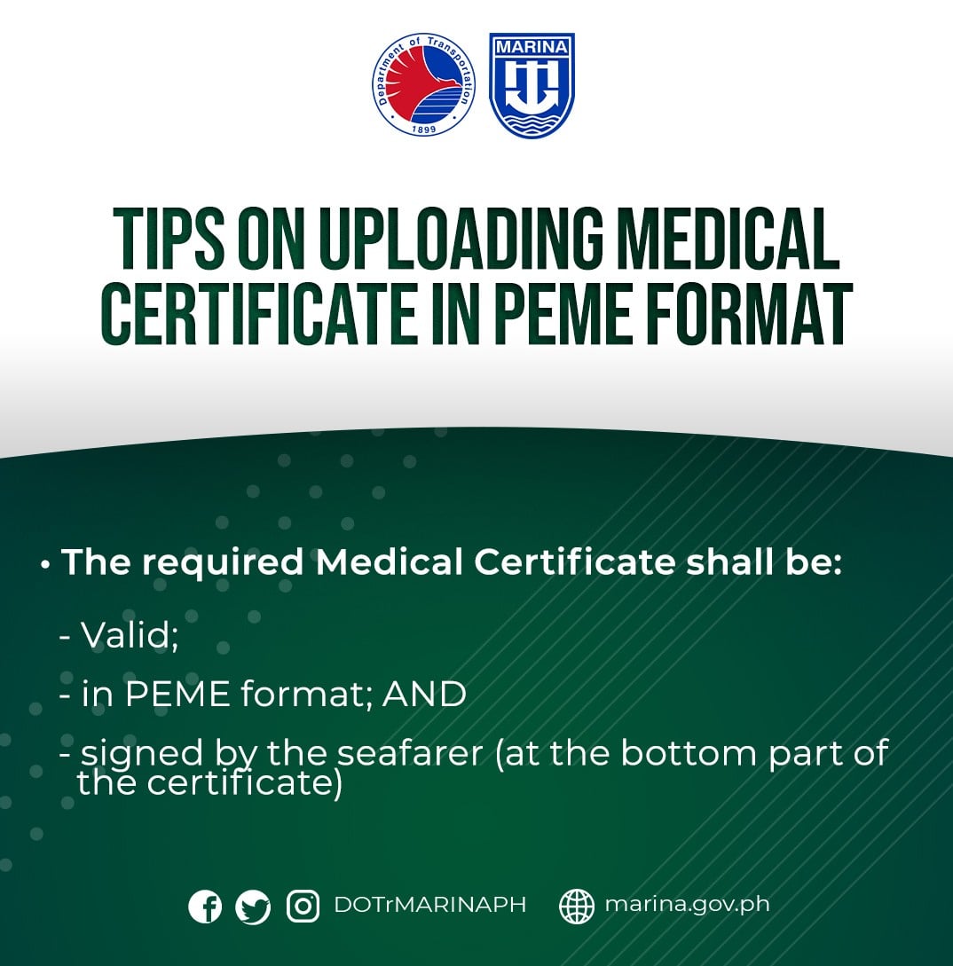 Maritime Industry Authority - Tips on Uploading Medical Certificate in ...