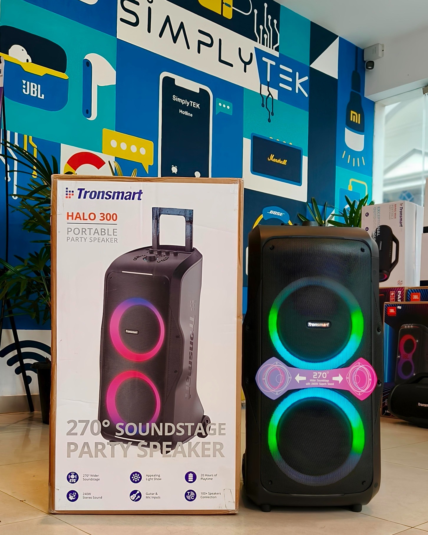SimplyTek - Tronsmart Halo 300 Portable Party Speaker 240W Output ...