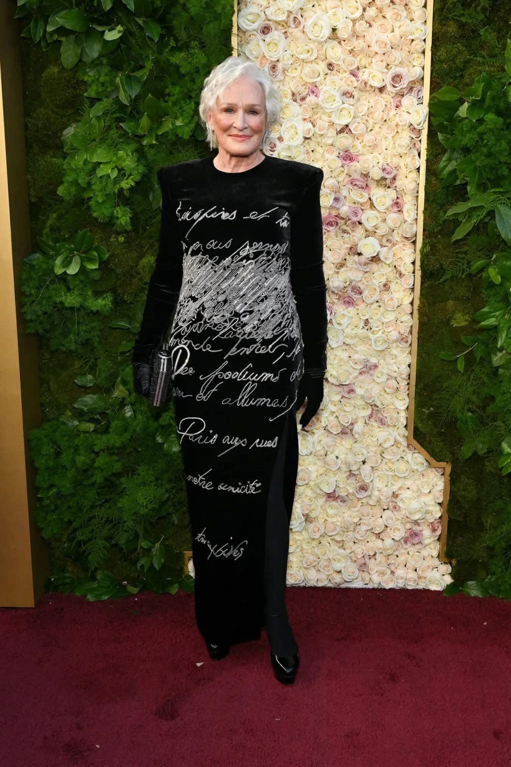 Glenn Close's Balmain Dress Was a Handwritten 'Love Letter' to Golden Globes 2025 Viewers