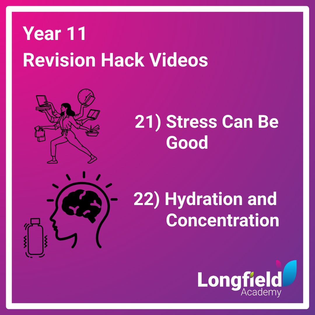 Longfield - 💡 Year 11 Revision Hacks 💡 Study Hack 21 - Stress Can be ...