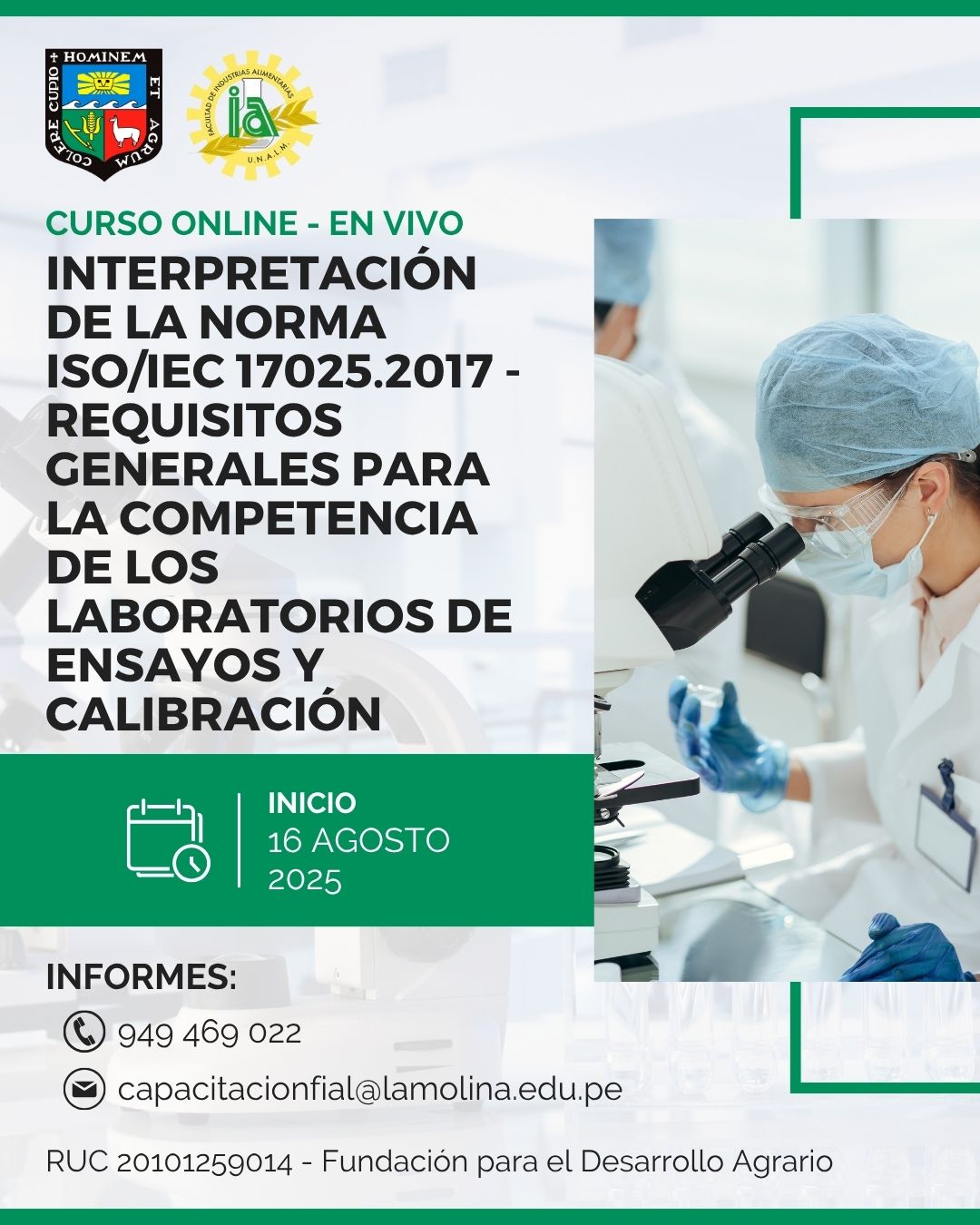 Inocua - 12897 CURSO INTERPRETACION DE LA NORMA ISO/IEC 17025.2017 ...