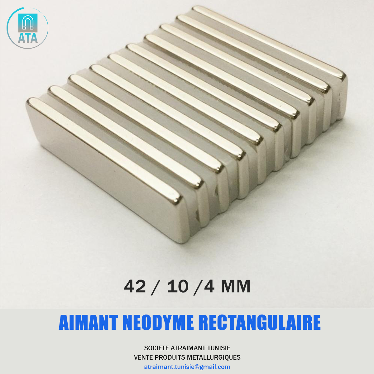 8 Aimants Néodyme Puissants 30x10x4 Mm - Force 5,4 Kg - Pour Bricolage, Atelier Et Maison